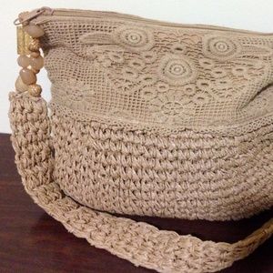 Cappelli Strawworld Inc Handbag Beige Straw Woven